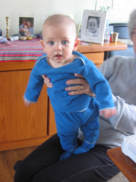 Eli in Beth Berkson's blue fleece