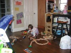 Ayla's 3rd birthday and her new trains