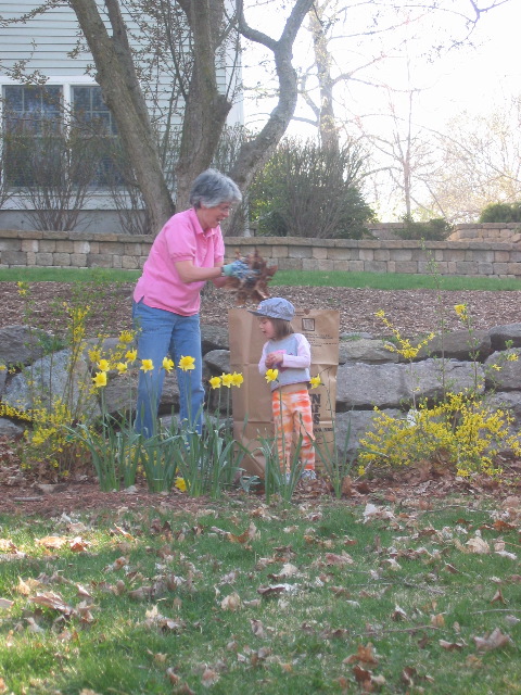 spring cleanup with Grandma!